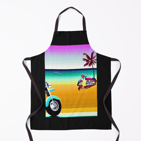 Item preview, BEAUTIFUL RETRO STYLE MOTORCYCLES AT THE BEACH designed and sold by sailorsam1805.
