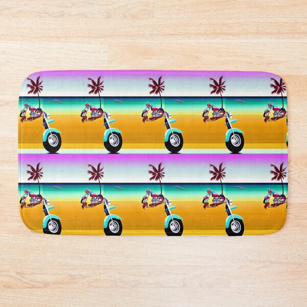 Item preview, BEAUTIFUL RETRO STYLE MOTORCYCLES AT THE BEACH designed and sold by sailorsam1805.