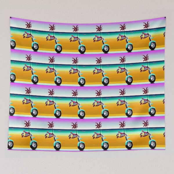 Item preview, BEAUTIFUL RETRO STYLE MOTORCYCLES AT THE BEACH designed and sold by sailorsam1805.