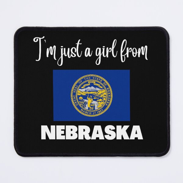 Item preview, I’m just a girl from Nebraska- State pride design for women and girls designed and sold by DesignsByDaddy.