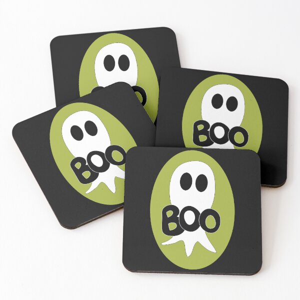 Item preview, Cute Halloween ghost cartoon with BOO text  designed and sold by AngelDawnDesign.