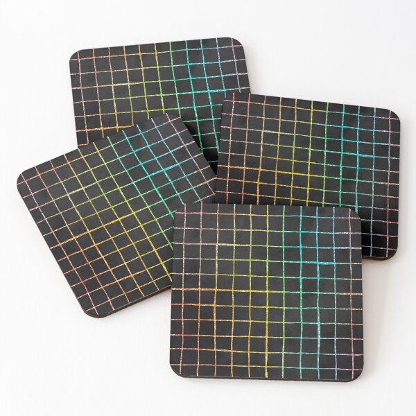 Item preview, Rainbow and Black Pattern of Square Graph designed and sold by LDTreasures.