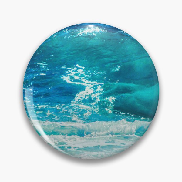 Aperçu de l'œuvre Bleu Vert Turquoise Océan Été Plage Vagues Mousseuses créée et vendue par MyArt23.