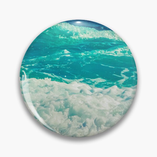 Artikelvorschau, Blau Grün Türkis Ozean Sommer Strand Schaumigen Wellen entworfen und verkauft von MyArt23.
