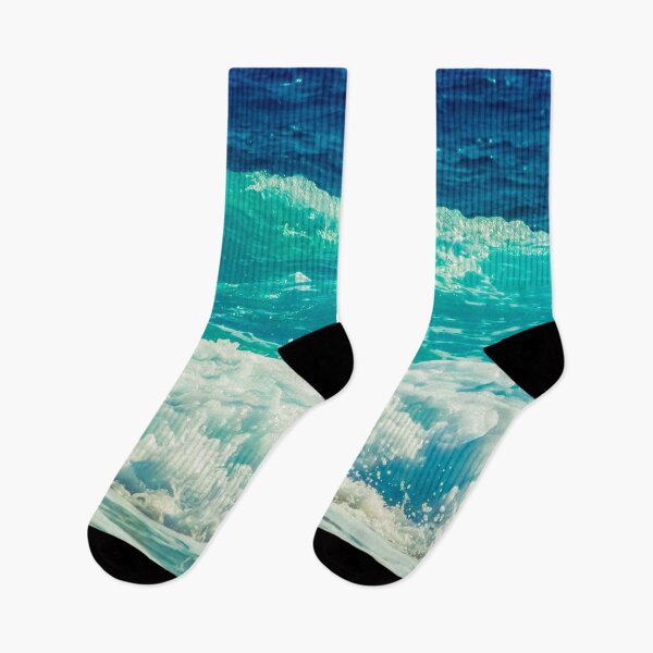 Item preview, Blue Green Turquoise Ocean Summer Beach Foamy Waves designed and sold by MyArt23.