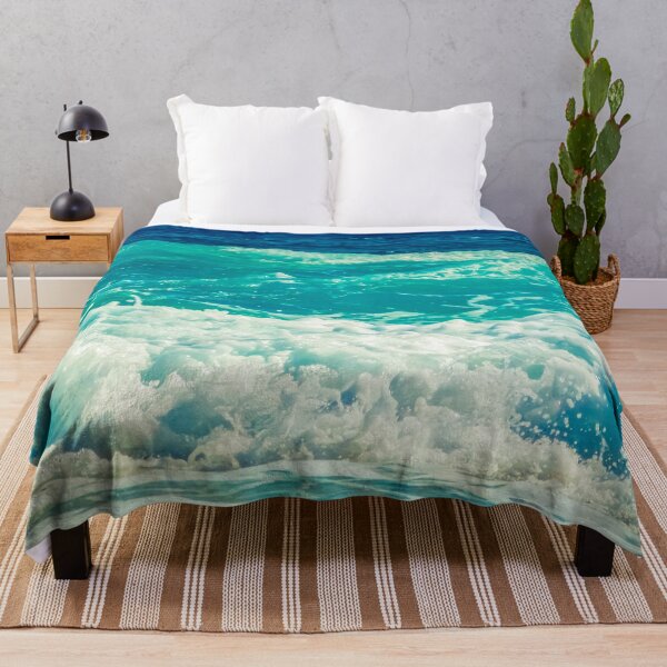 Item preview, Blue Green Turquoise Ocean Summer Beach Foamy Waves designed and sold by MyArt23.