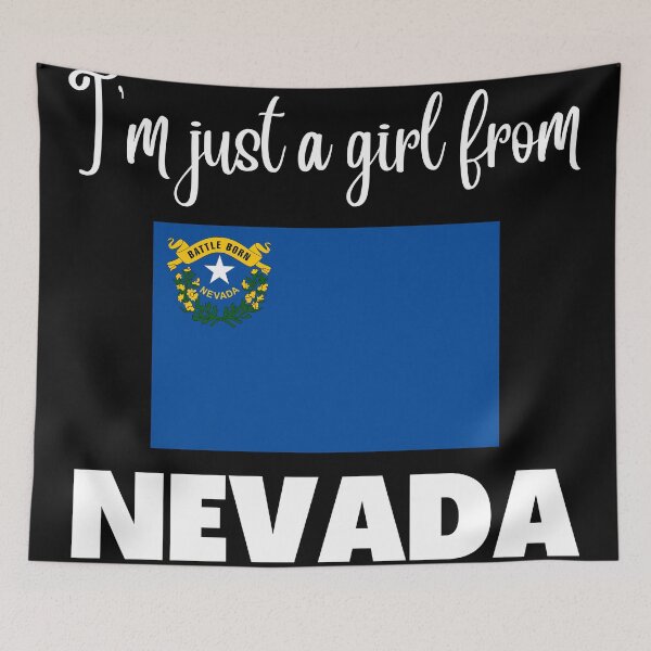 Item preview, I’m just a girl from Nevada- State pride design for women and girls designed and sold by DesignsByDaddy.
