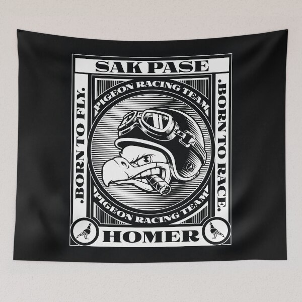 Item preview, SAK PASE HOMER PIGEON RACING TEAM B/W designed and sold by Stanley Lambert.