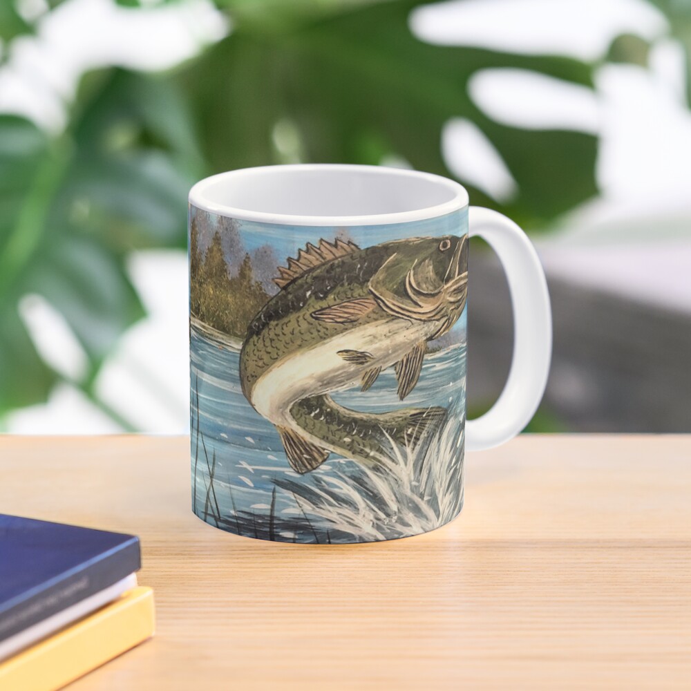 Largemouth Bass Jumping  Coffee Mug for Sale by SistersInArtN
