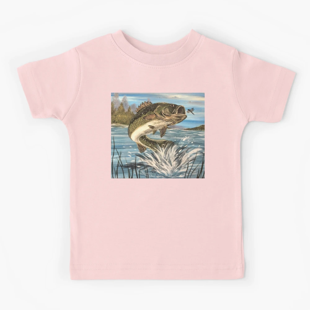 Largemouth Bass Jumping  Kids T-Shirt for Sale by SistersInArtN