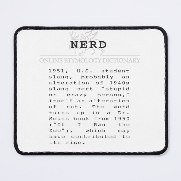 Item preview, Nerd Etymology - Etymonline Online Etymology designed and sold by Talia Felix.