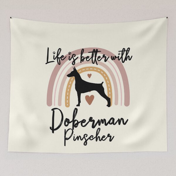 Item preview, Doberman Pinscher Dog Rainbow Aesthetic Boho designed and sold by rafaeltto.