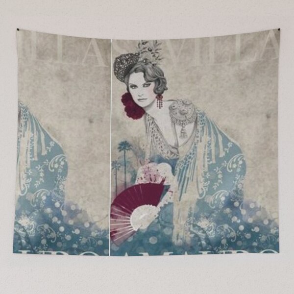 Item preview, Amauro Sevilla Flamencas - Vintage Spanish Fashion Poster Artwork designed and sold by thelivingrp.