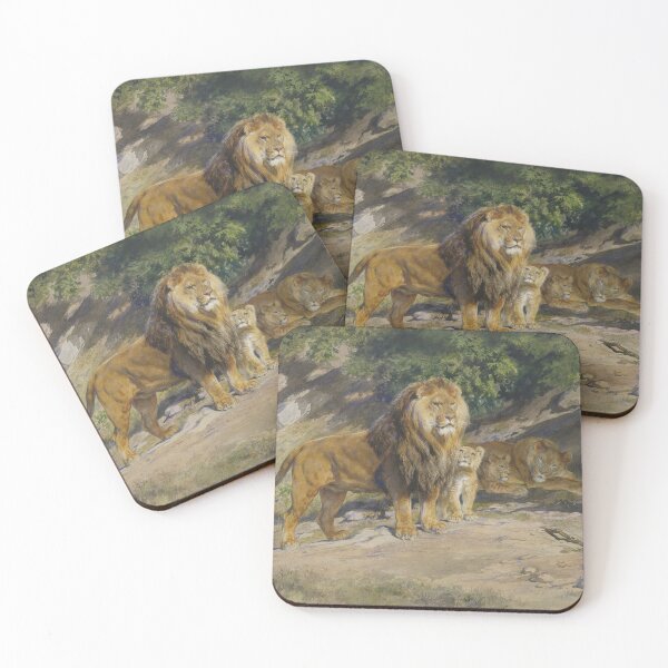 Item preview, The King Watches | Rosa Bonheur | 1887 Lion Nature Art designed and sold by CJET.