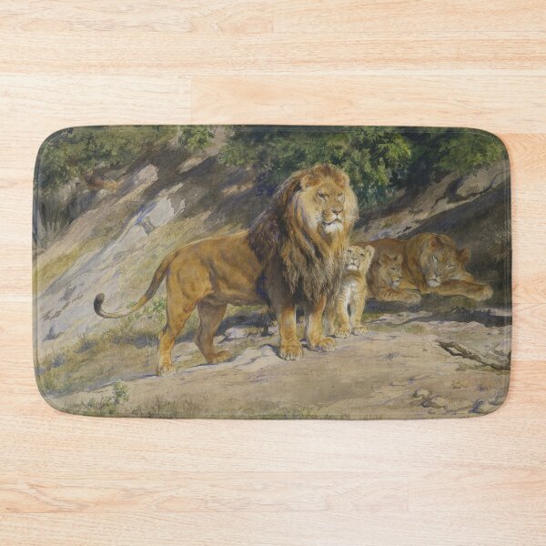 Item preview, The King Watches | Rosa Bonheur | 1887 Lion Nature Art designed and sold by CJET.