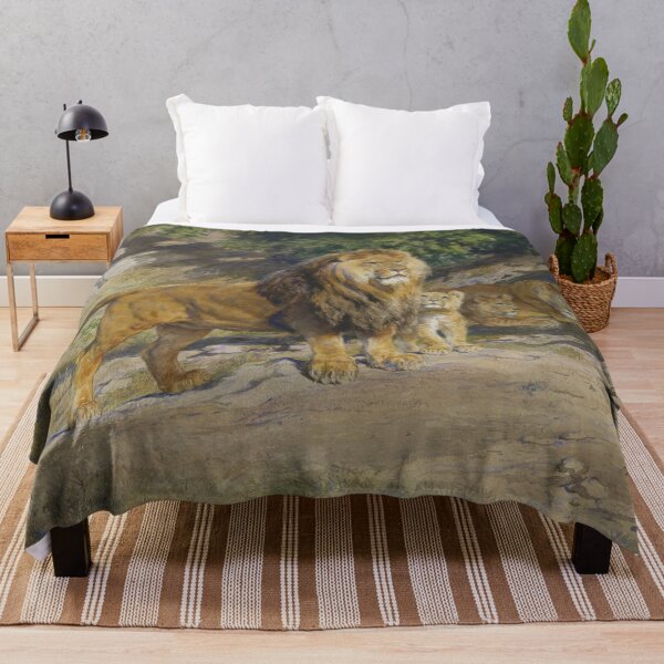 Item preview, The King Watches | Rosa Bonheur | 1887 Lion Nature Art designed and sold by CJET.