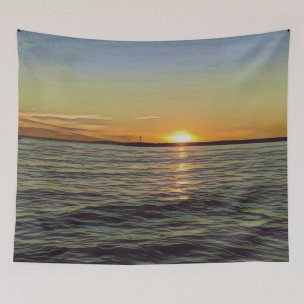 Item preview, Sunset in Newport - Ocean and Beaches designed and sold by MistyMorningsOR.