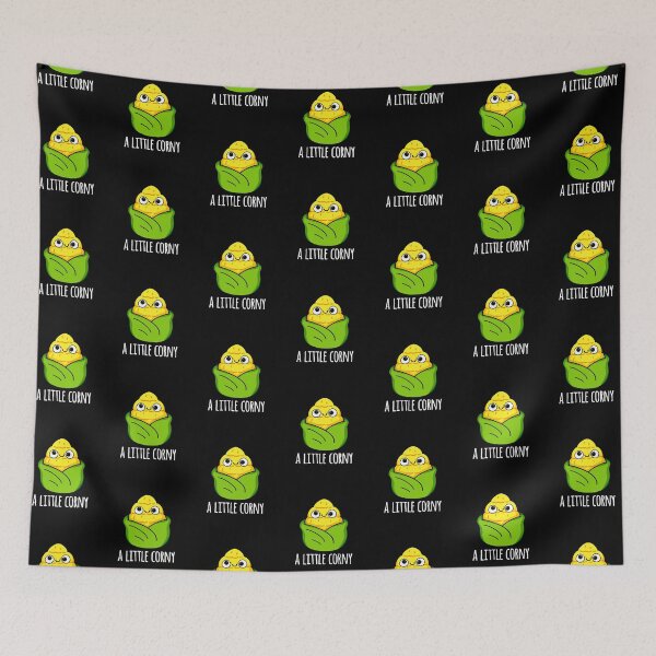Item preview, A Little Corny Funny Baby Corn Puns (Dark BG) designed and sold by punnybone.