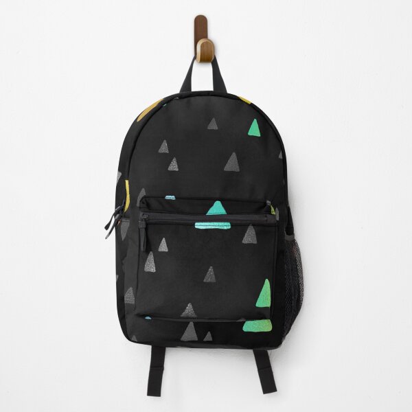 Item preview, Rainbow and Black Pattern of Acute Triangles designed and sold by LDTreasures.