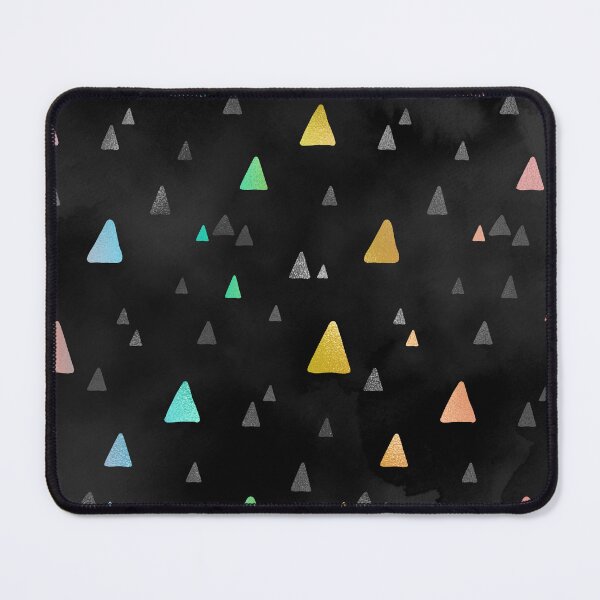 Item preview, Rainbow and Black Pattern of Acute Triangles designed and sold by LDTreasures.