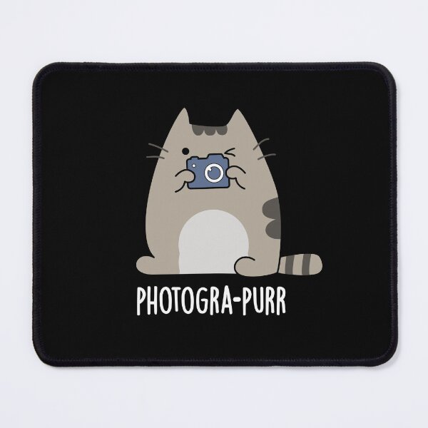 Item preview, Photogra-purr Funny Photographer Cat Puns (Dark BG) designed and sold by punnybone.