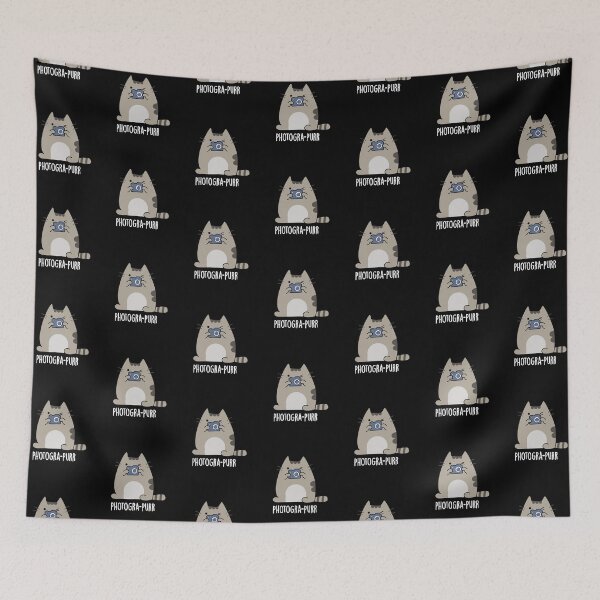 Item preview, Photogra-purr Funny Photographer Cat Puns (Dark BG) designed and sold by punnybone.