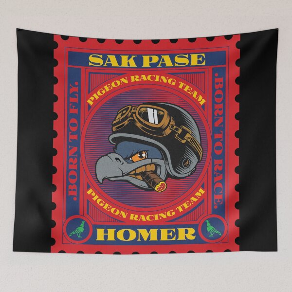 Item preview, SAK PASE HOMER PIGEON RACING TEAM "HAITIAN FLAG COLOR" designed and sold by Stanley Lambert.