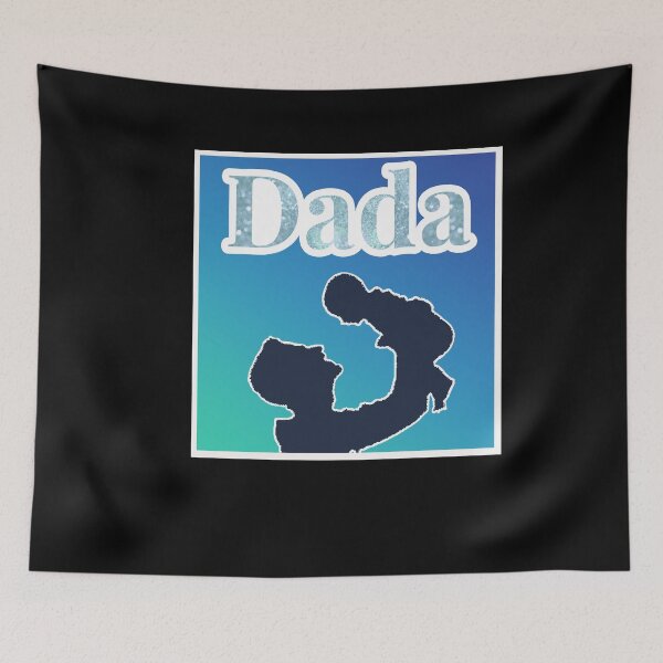 Item preview, Dada White and Blue writing designed and sold by Zandrasart.