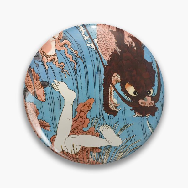 Item preview, Tamatori escaping from the Dragon King , by Utagawa Kuniyoshi designed and sold by TeeARTHY.