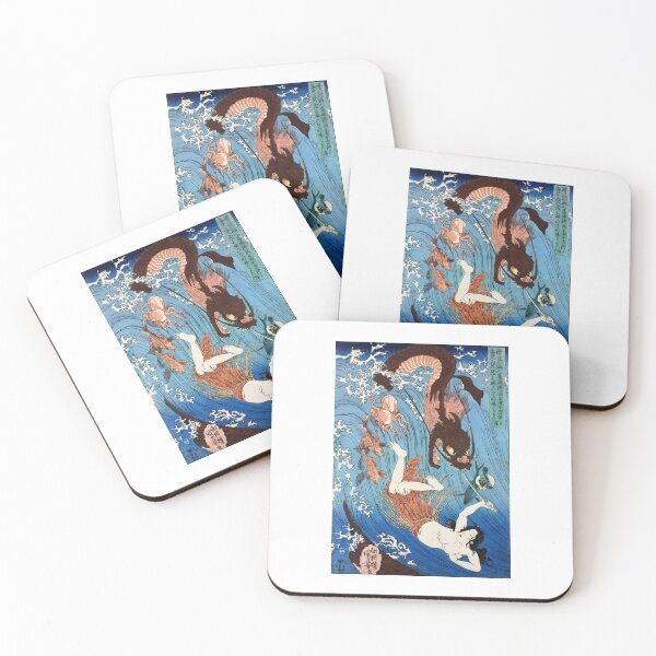 Item preview, Tamatori escaping from the Dragon King , by Utagawa Kuniyoshi designed and sold by TeeARTHY.