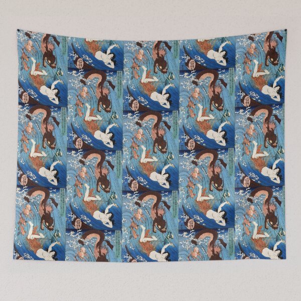 Item preview, Tamatori escaping from the Dragon King , by Utagawa Kuniyoshi designed and sold by TeeARTHY.
