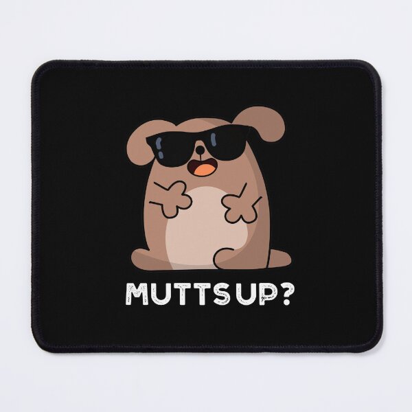 Item preview, Mutts Up Funny Doggie Puns (Dark BG) designed and sold by punnybone.