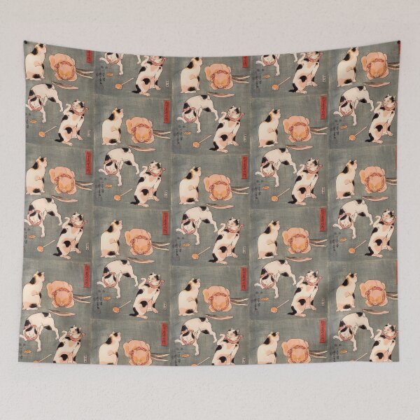 Item preview, Cat detail, Kuniyoshi Utagawa, For cats in different poses designed and sold by TeeARTHY.