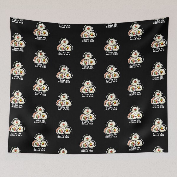 Item preview, I Love My Roll Rice Funny Sushi Puns (Dark BG) designed and sold by punnybone.