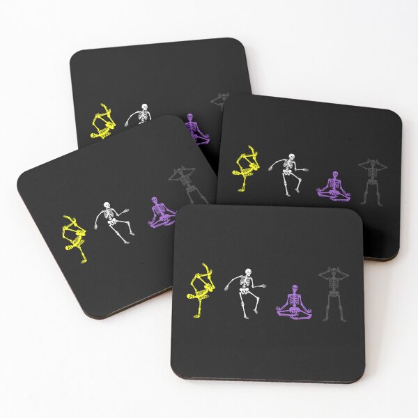 Item preview, Halloween Non Binary Skeletons. Nonbinary Pride designed and sold by Subtle Pride Shop.