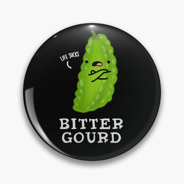 Item preview, Bitter Gourd Funny Veggie Puns (Dark BG) designed and sold by punnybone.
