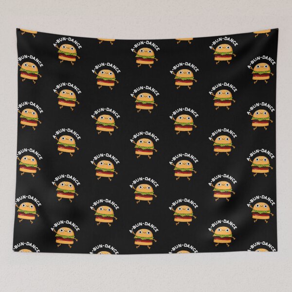 Item preview, A-bun-dance Funny Dancing Burger Puns (Dark BG) designed and sold by punnybone.