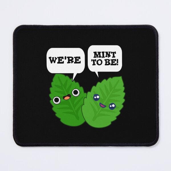 Item preview, We're Mint To Be Funny Food Puns (Dark BG) designed and sold by punnybone.