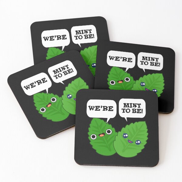Item preview, We're Mint To Be Funny Food Puns (Dark BG) designed and sold by punnybone.