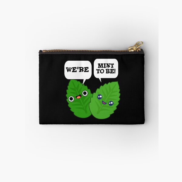 Item preview, We're Mint To Be Funny Food Puns (Dark BG) designed and sold by punnybone.