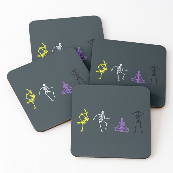 Item preview, Halloween Non Binary Skeletons. Nonbinary Pride designed and sold by Subtle Pride Shop.