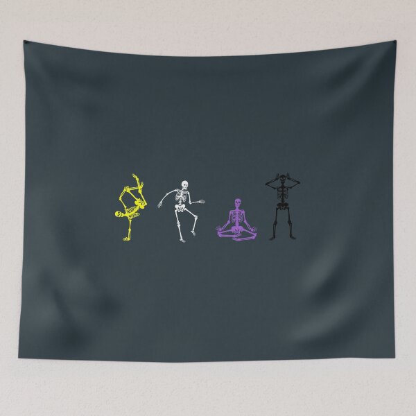 Item preview, Halloween Non Binary Skeletons. Nonbinary Pride designed and sold by Subtle Pride Shop.
