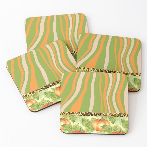 Item preview, Pumpkin Patch With Glitter (Abstract Stripes) designed and sold by SimplyMe-Plus.