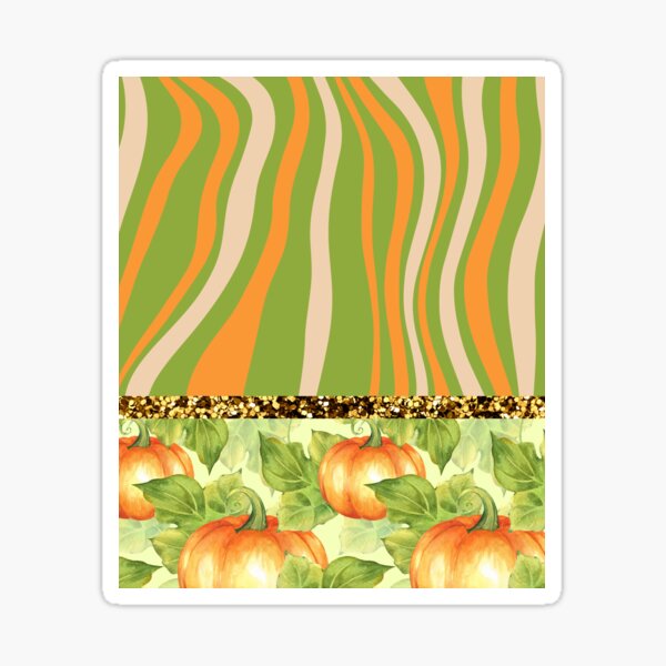 Item preview, Pumpkin Patch With Glitter (Abstract Stripes) designed and sold by SimplyMe-Plus.