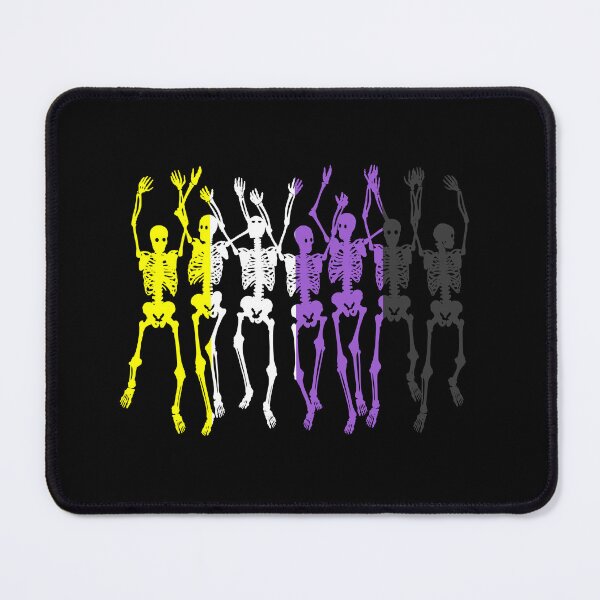 Item preview, Halloween Non Binary Skeletons Flag. Nonbinary Pride designed and sold by Subtle Pride Shop.