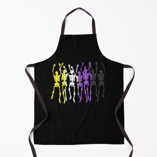 Item preview, Halloween Non Binary Skeletons Flag. Nonbinary Pride designed and sold by Subtle Pride Shop.