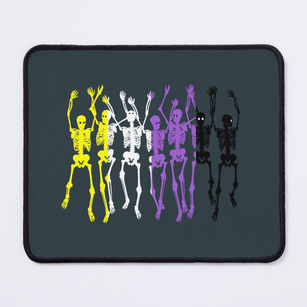 Item preview, Halloween Non Binary Skeletons Flag. Nonbinary Pride designed and sold by Subtle Pride Shop.