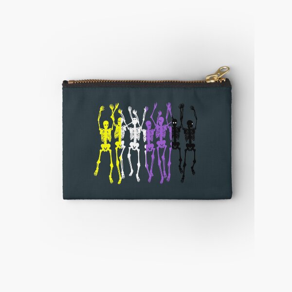 Item preview, Halloween Non Binary Skeletons Flag. Nonbinary Pride designed and sold by Subtle Pride Shop.