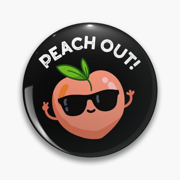 Item preview, Peach Out Funny Fruit Puns (Dark BG) designed and sold by punnybone.