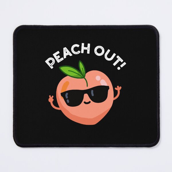 Item preview, Peach Out Funny Fruit Puns (Dark BG) designed and sold by punnybone.